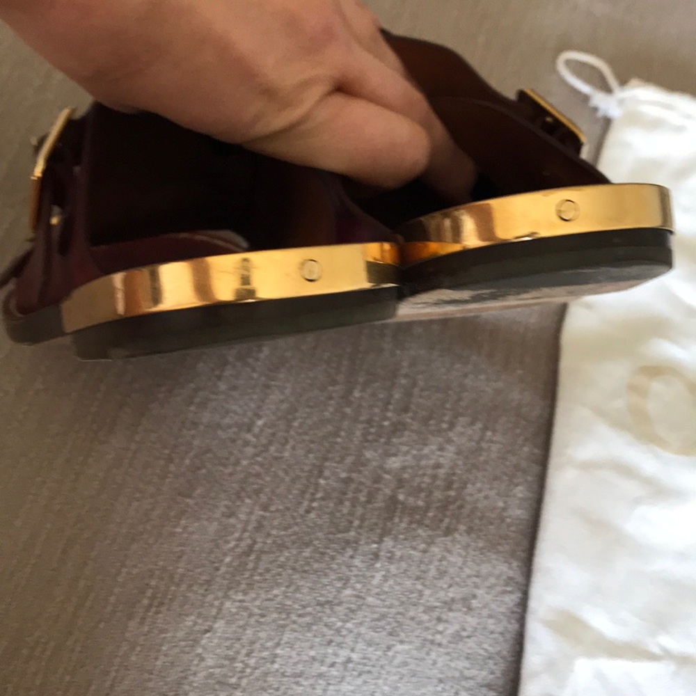 Chloe double monk leather slides - Picture 3 of 8